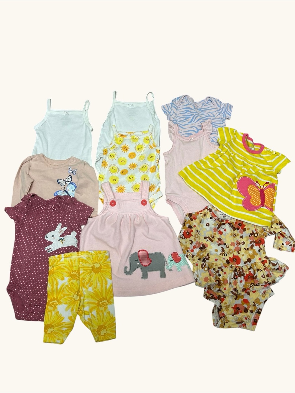 Carter’s Baby Girl Clothing Bundle Lot Size 0-3M